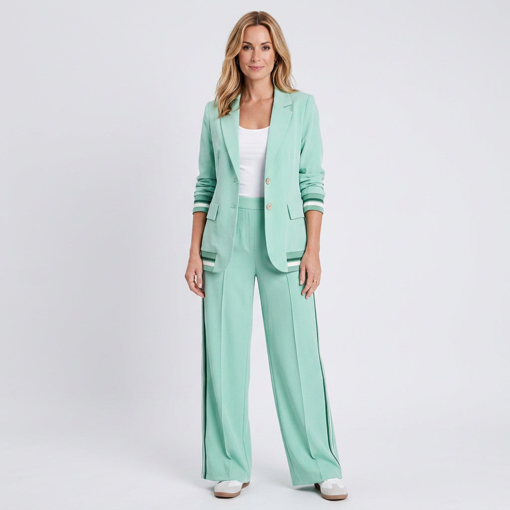 Women’s Blazer and Wide Leg Trousers Set