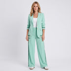 Women’s Blazer and Wide Leg Trousers Set