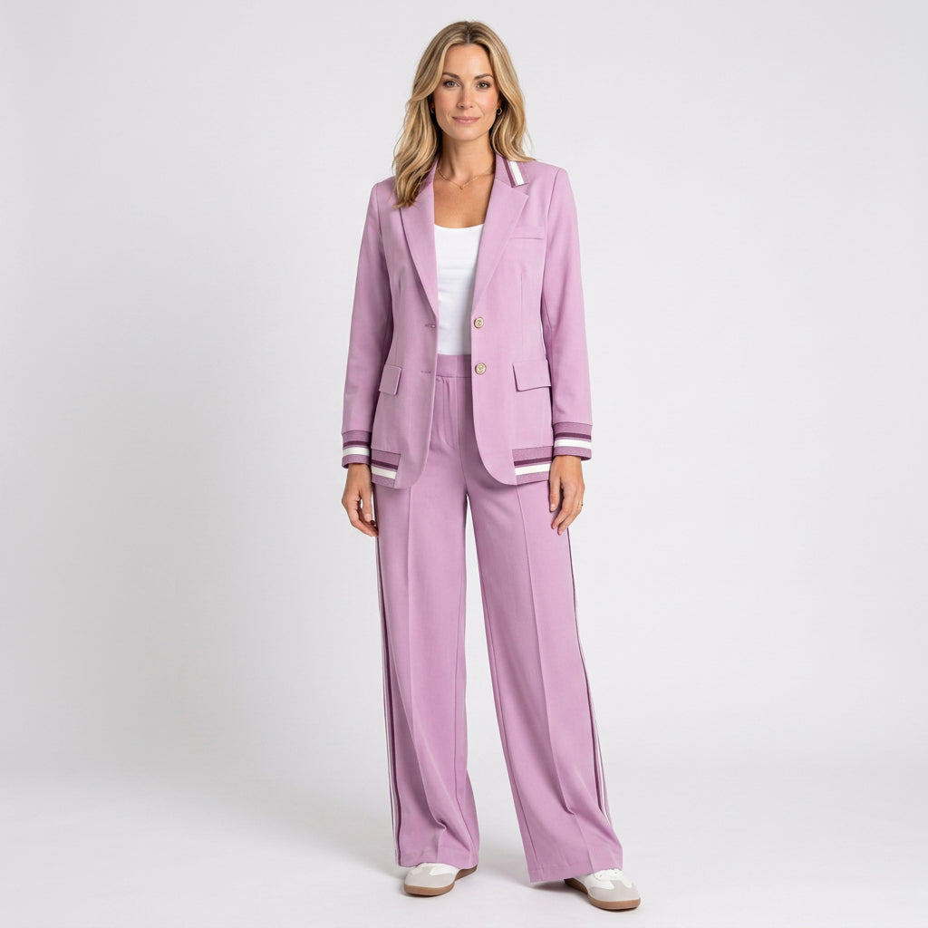 Women’s Blazer and Wide Leg Trousers Set