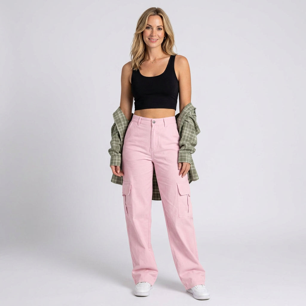 Women’s High Waist Cargo Trousers