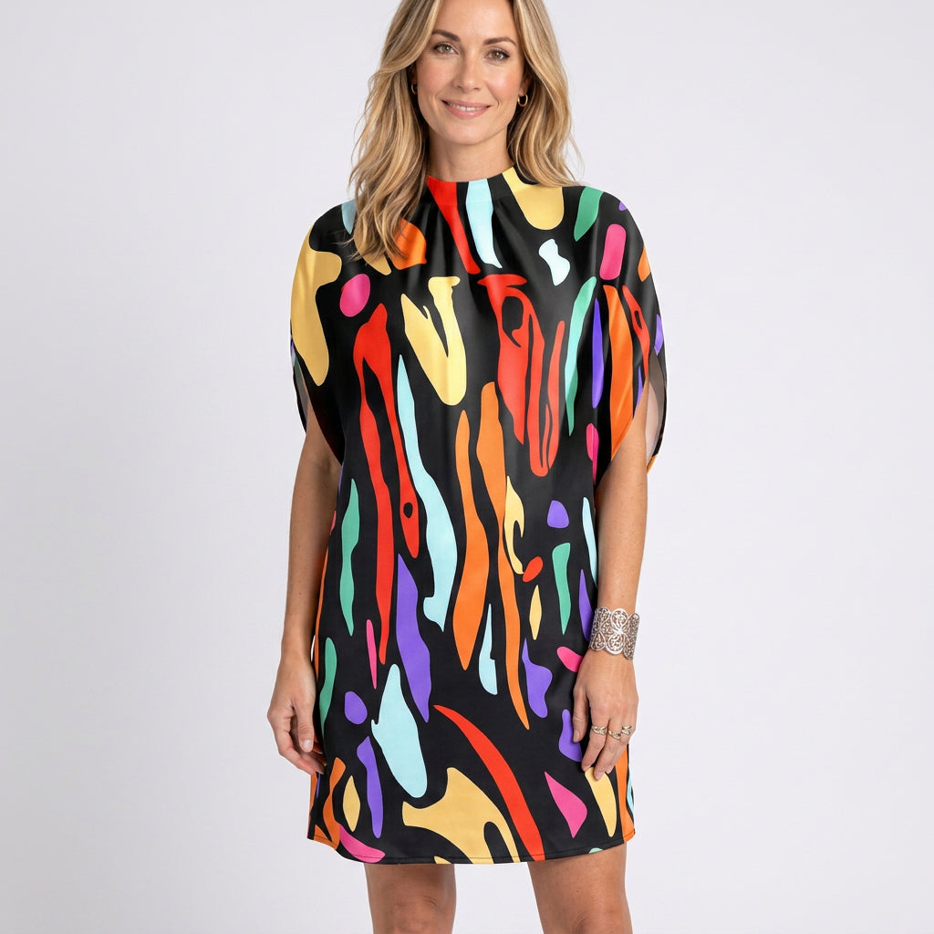 Women’s Batwing Sleeve Shift Mini Dress