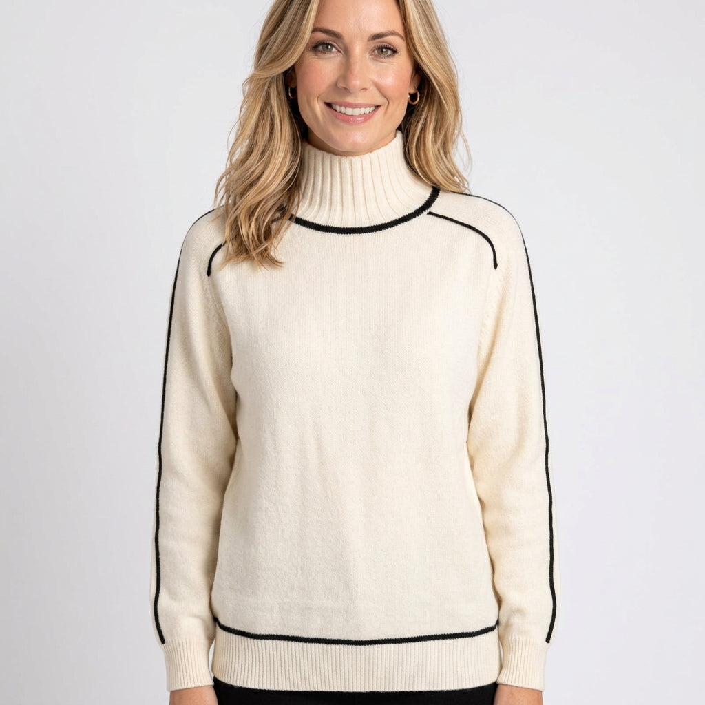 Women’s Ribbed Turtleneck Knit Sweater