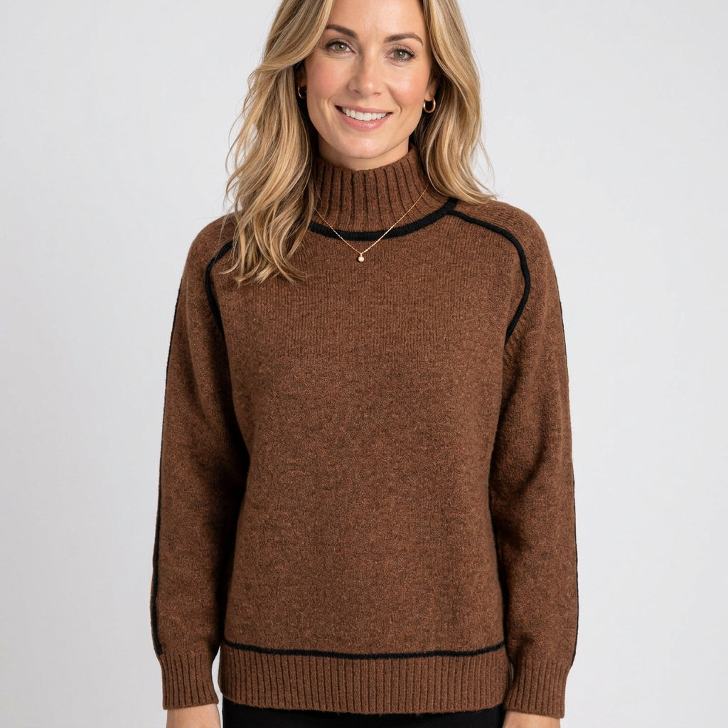 Women’s Ribbed Turtleneck Knit Sweater