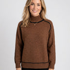 Women’s Ribbed Turtleneck Knit Sweater