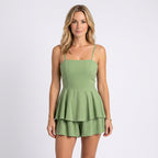 Women’s Strappy Ruffle Mini Dress