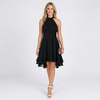 Women’s Halter Neck Chiffon Mini Dress