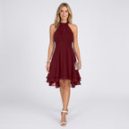 Women’s Halter Neck Chiffon Mini Dress