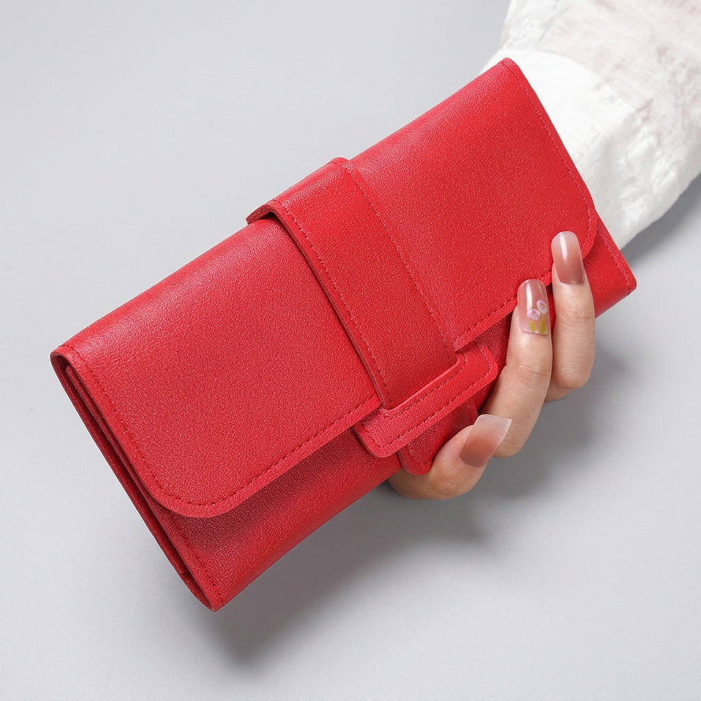 Women’s Foldover Wallet with Strap Detail