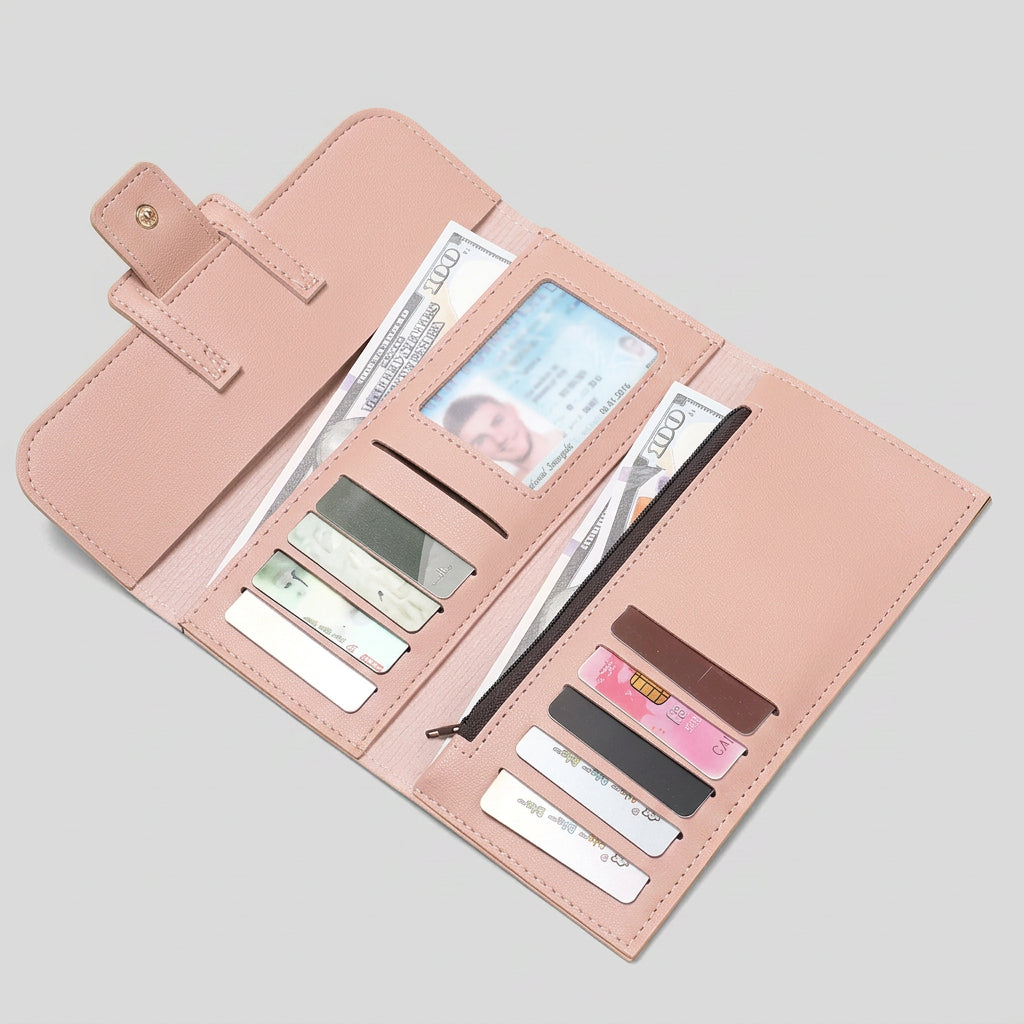 Women’s Foldover Wallet with Strap Detail