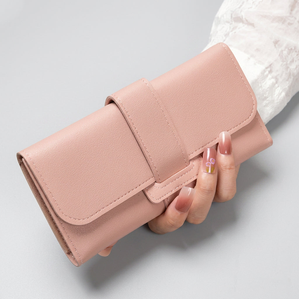 Women’s Foldover Wallet with Strap Detail