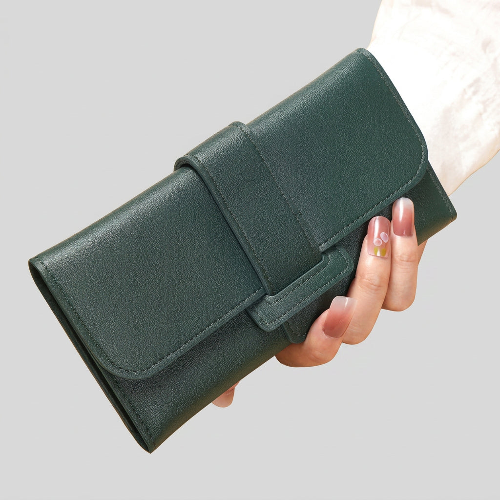 Women’s Foldover Wallet with Strap Detail