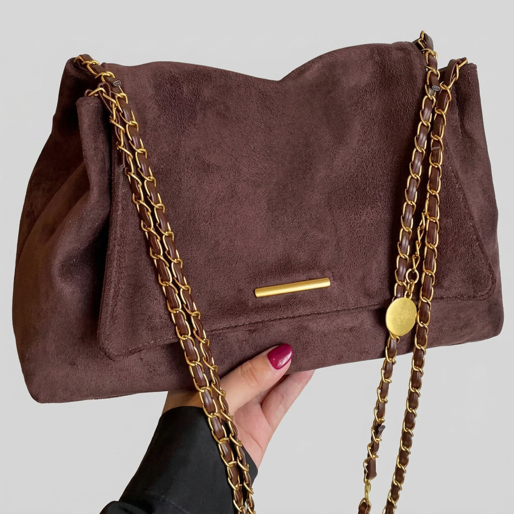 Women’s Suede Chain Shoulder Bag