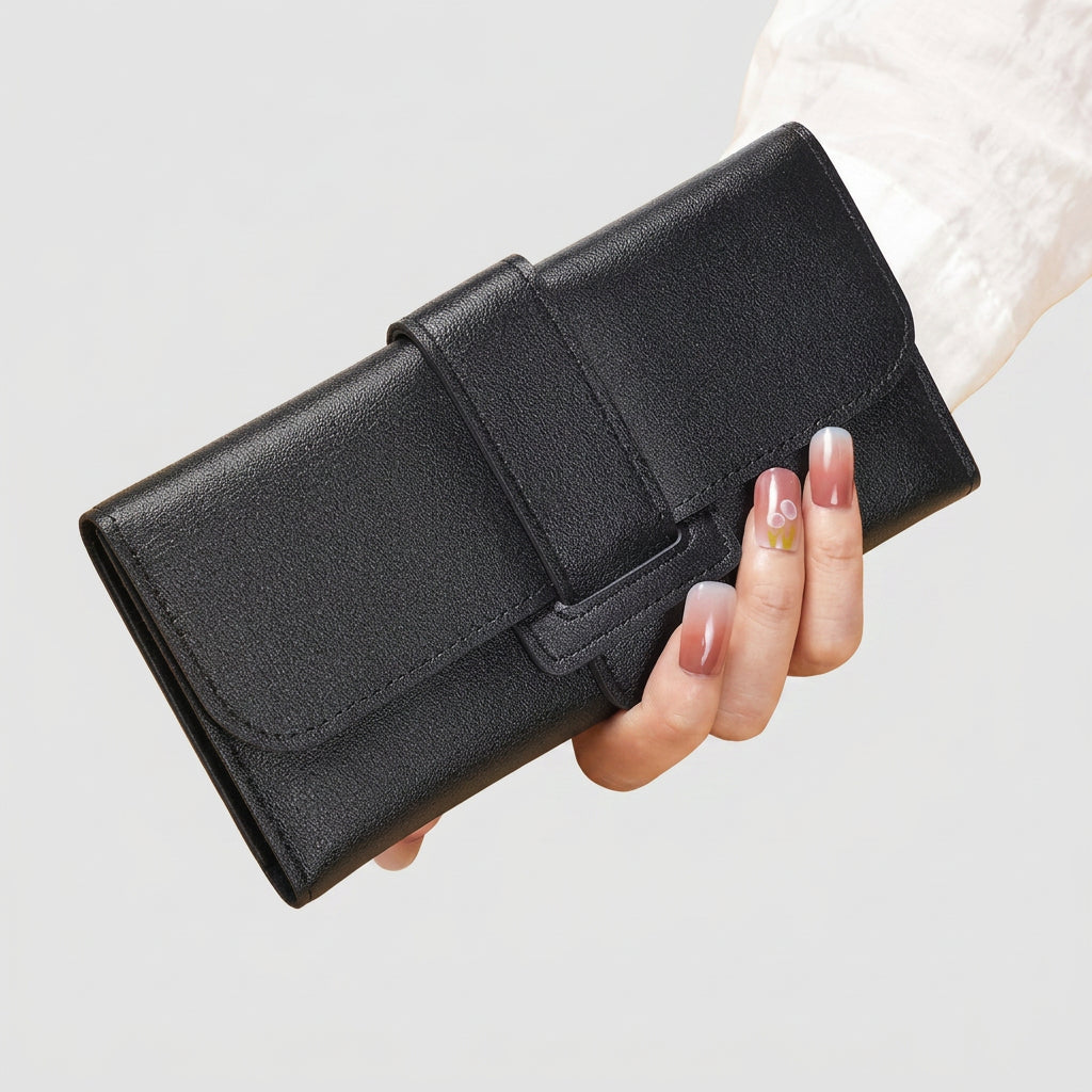 Women’s Foldover Wallet with Strap Detail