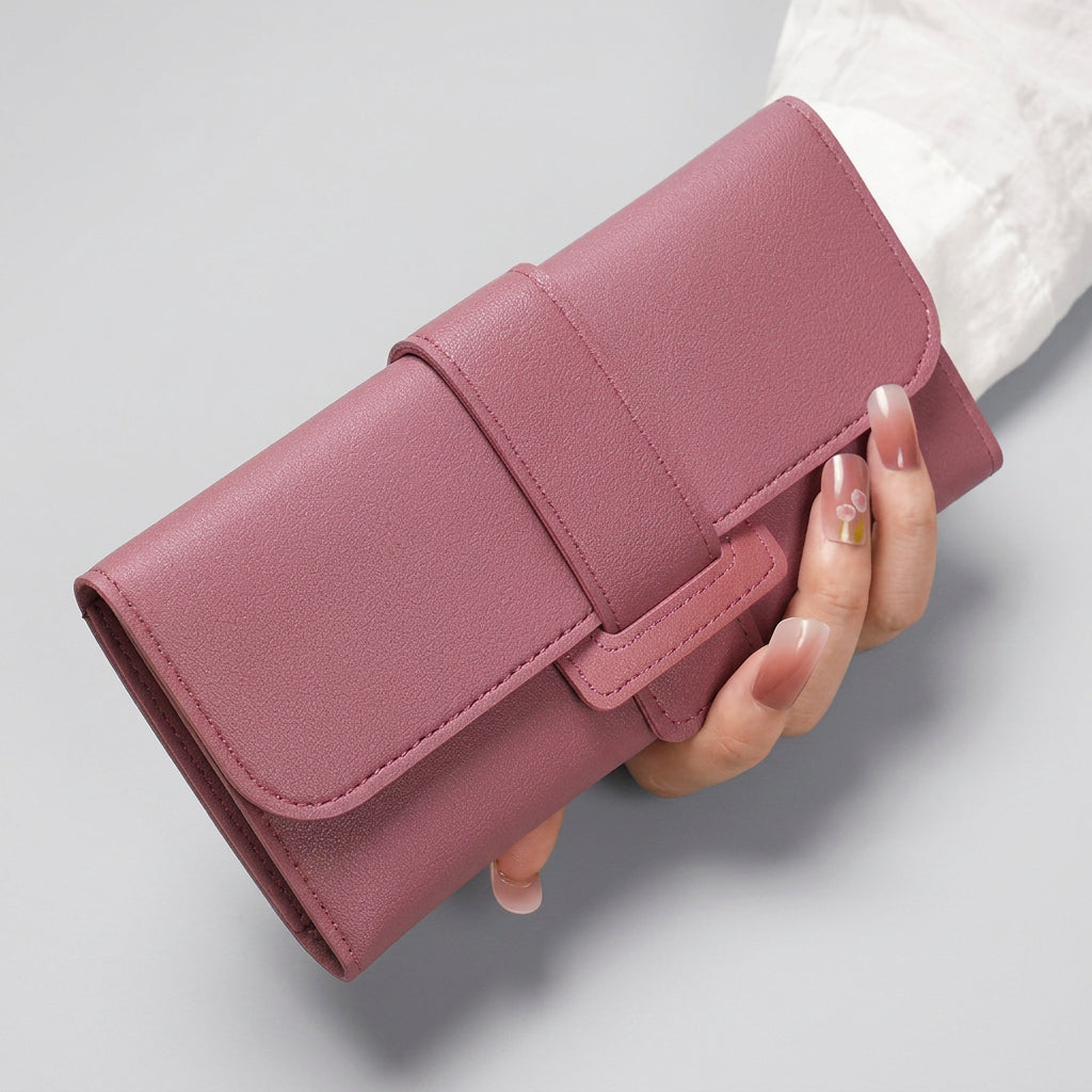 Women’s Foldover Wallet with Strap Detail