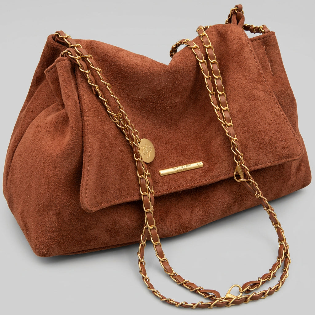 Women’s Suede Chain Shoulder Bag