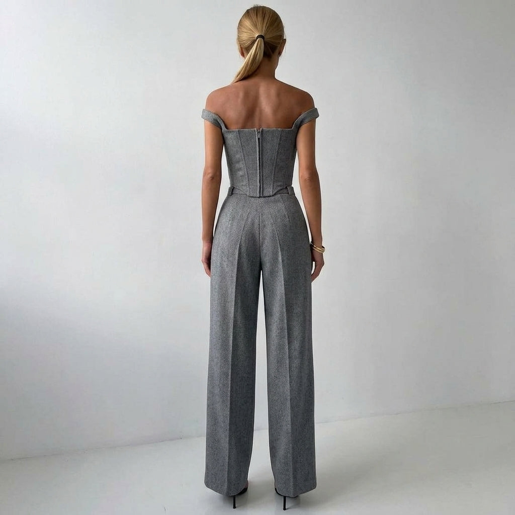 Women’s Herringbone Blazer and Trousers Set