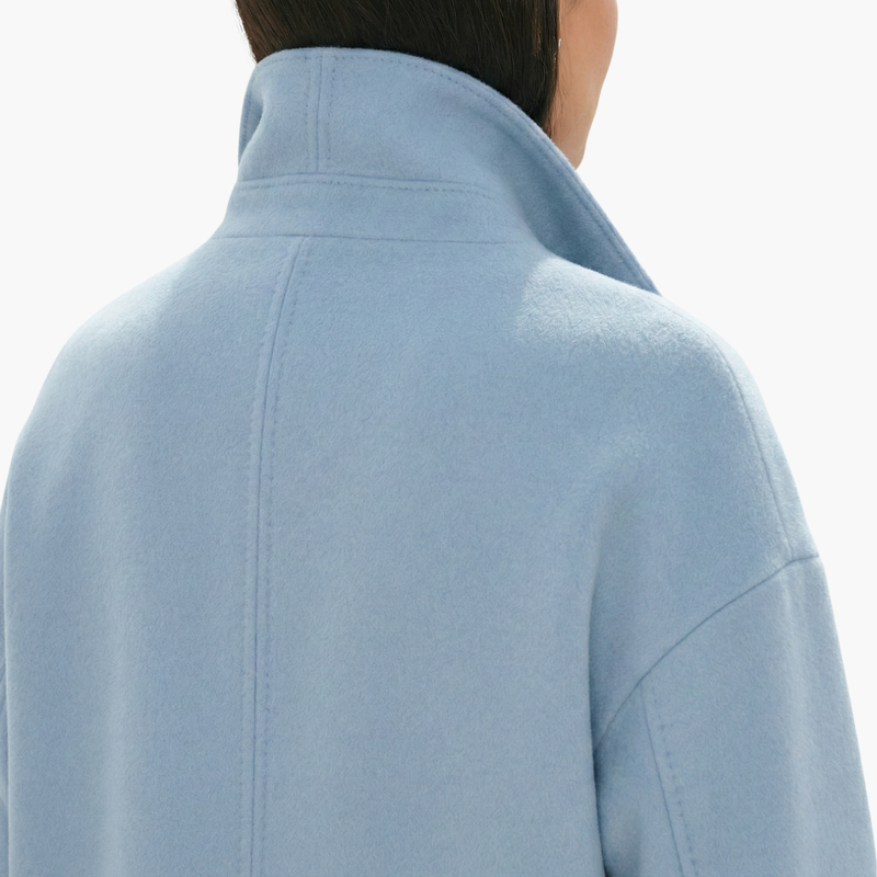 Women’s Mid Length Coat with Wide Collar