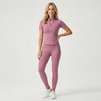 Women’s Activewear Set Zip Front Sports Top High Waist Leggings