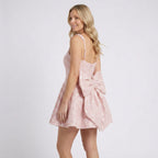 Women Mini Dress Square Neck Fit and Flare Sleeveless Occasion
