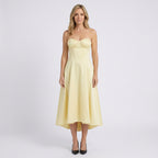 Women Floral Midi Fit and Flare Dress Sleeveless - Casual Occasion Dress