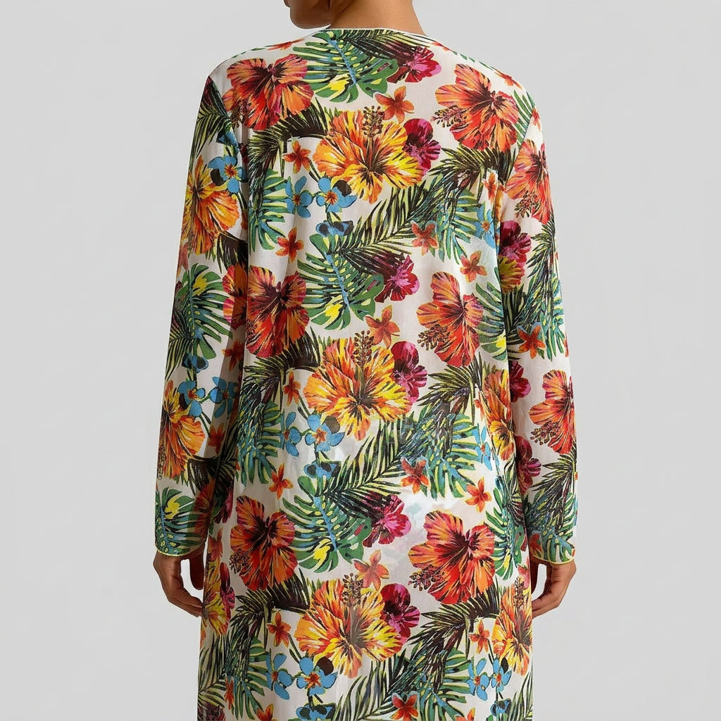 Women’s Tropical Bikini and Kimono Cover Up Set
