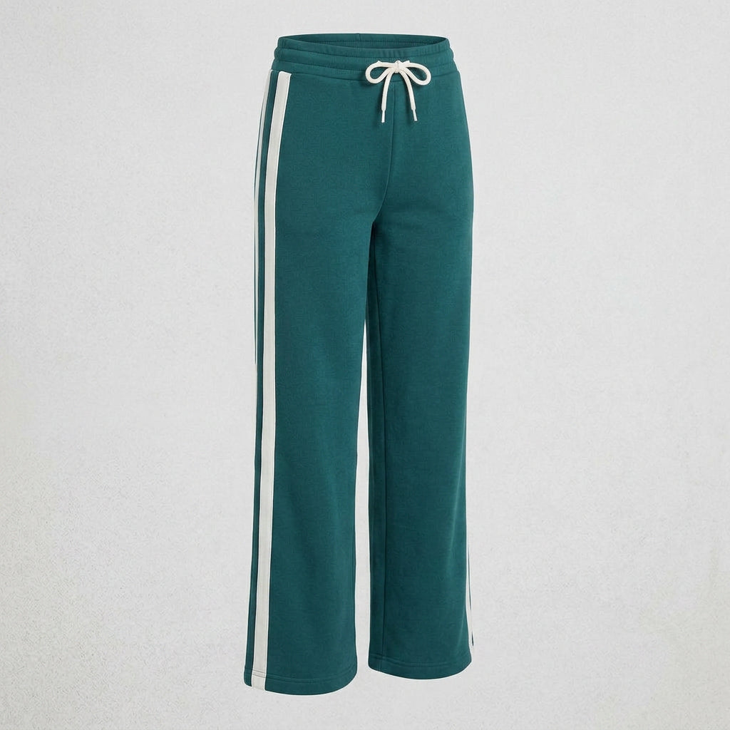 Women Two Piece Tracksuit Set - Zip Hoodie Straight Leg Pants Casual Everyday