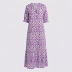 Women Floral Maxi Dress Short Sleeve Casual Holiday Everyday