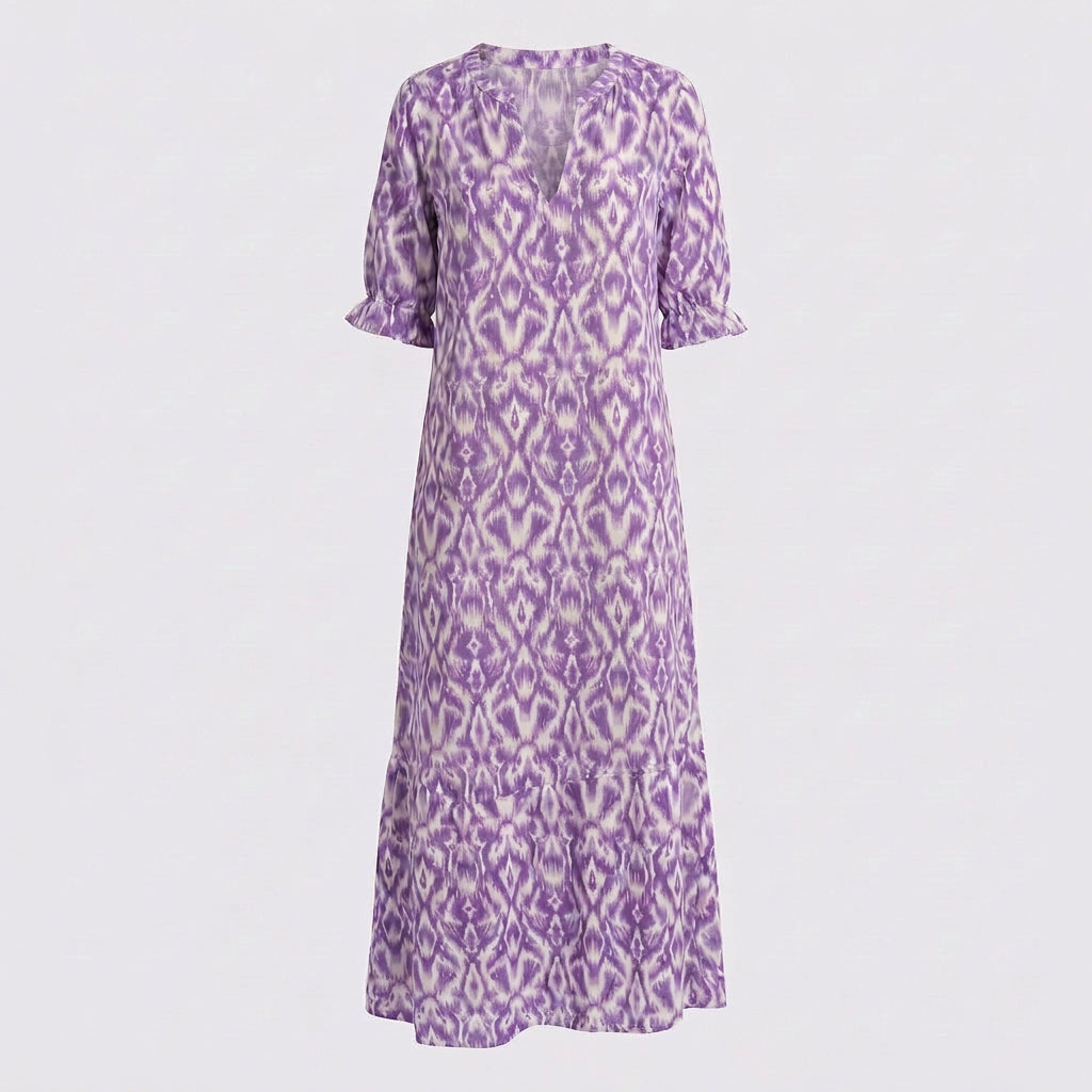 Women Floral Maxi Dress Short Sleeve Casual Holiday Everyday
