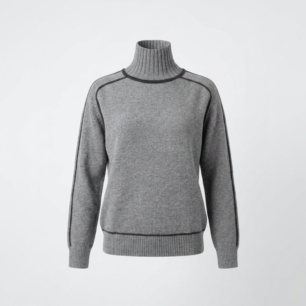 Women’s Ribbed Turtleneck Knit Sweater