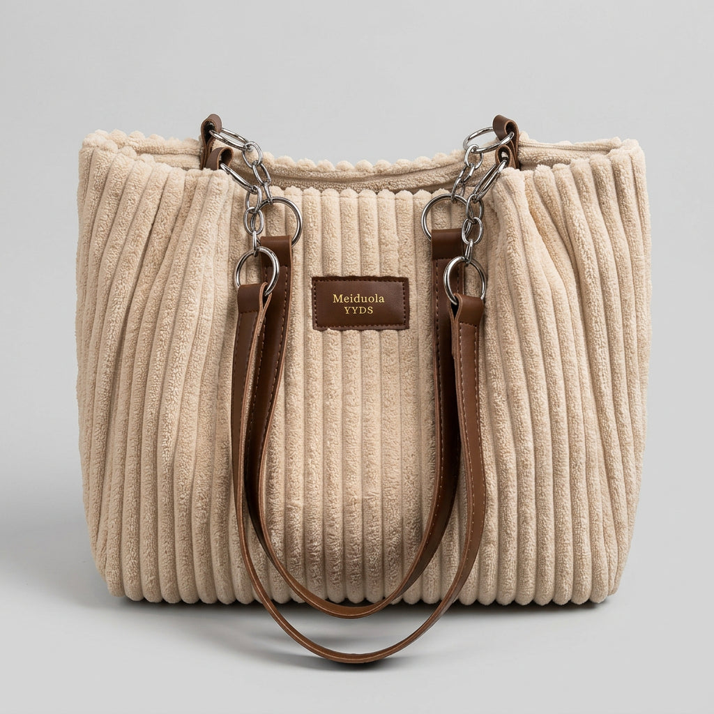 Women’s Corduroy Tote Shoulder Bag