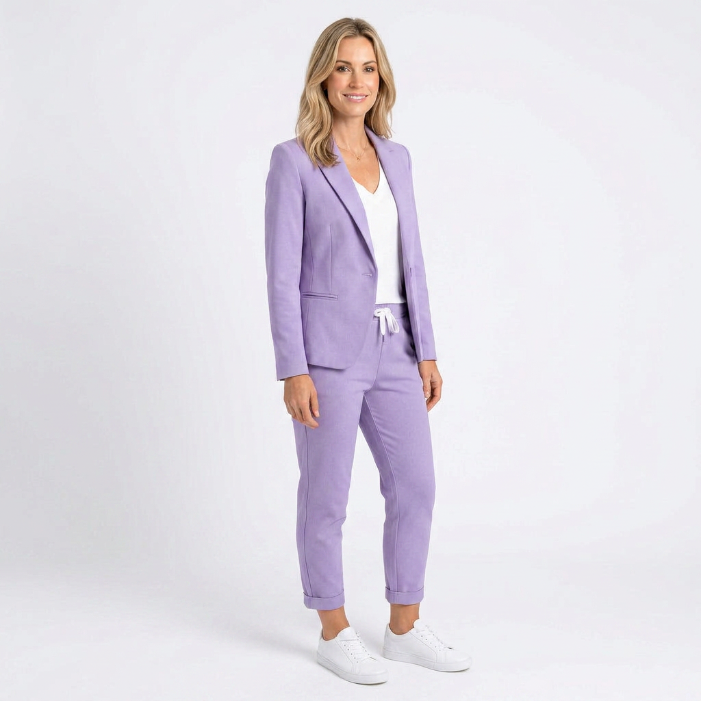 Women’s Blazer and Trousers Set Tailored Relaxed Fit
