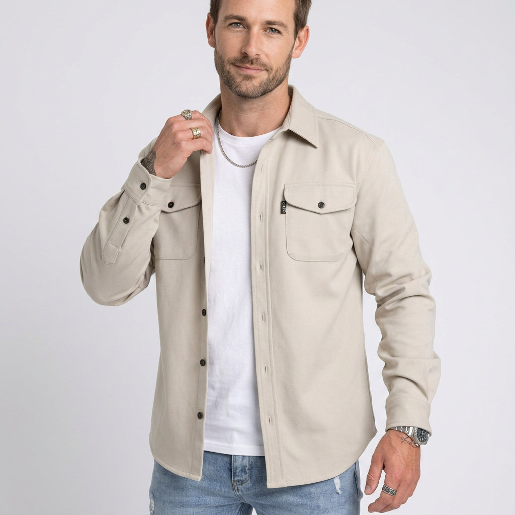 Men’s Button Up Overshirt Jacket
