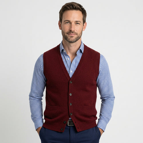 Men’s Button Up Knit Vest