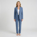 Women Two Piece Tailored Suit Set Blazer and Straight Leg Trousers
