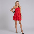 Women’s One Shoulder Ruffle Mini Dress